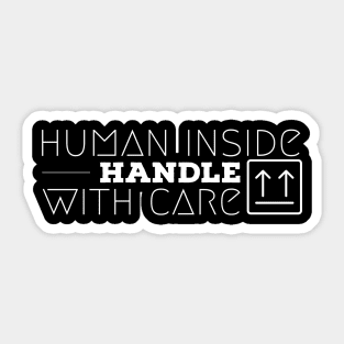 Handle with care white Sticker